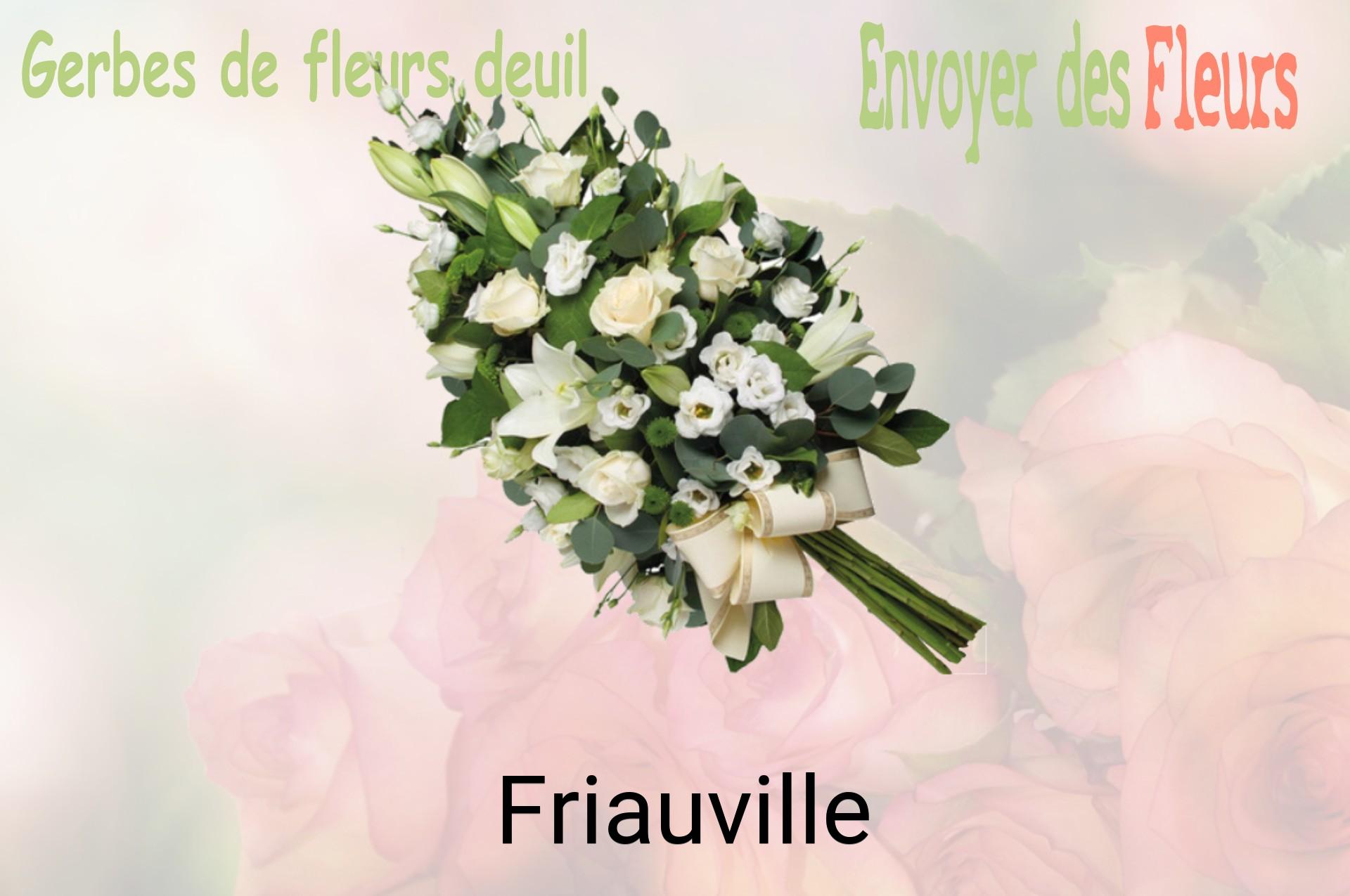 Gerbe de fleurs de deuil livrée à Friauville
